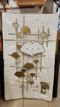 Ginkgo Leaf Metal Wall Clock