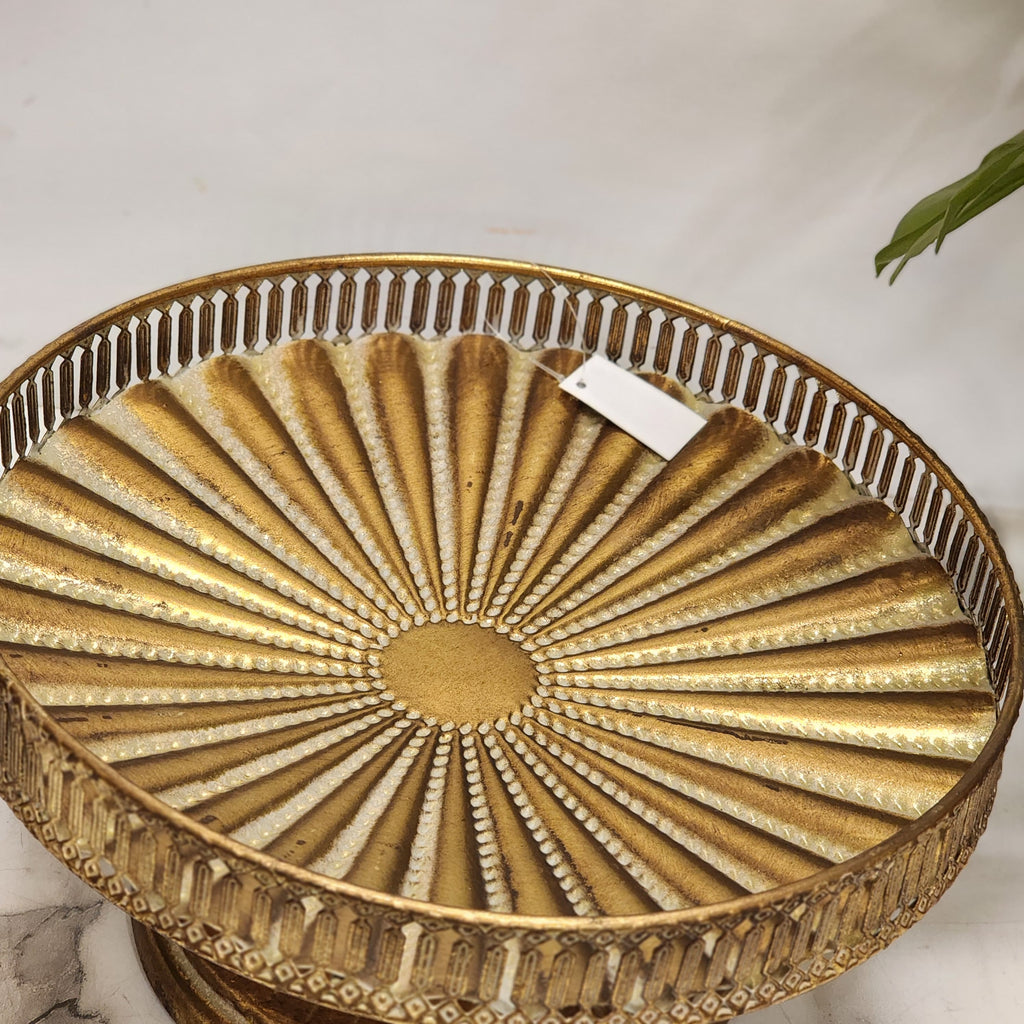 Pedestal Fruit Bowl / Footed Decor Bowl