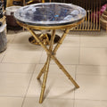 Bamboo-Style Tripod Side Table