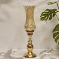 Golden Hurricane Glass Candle Holder