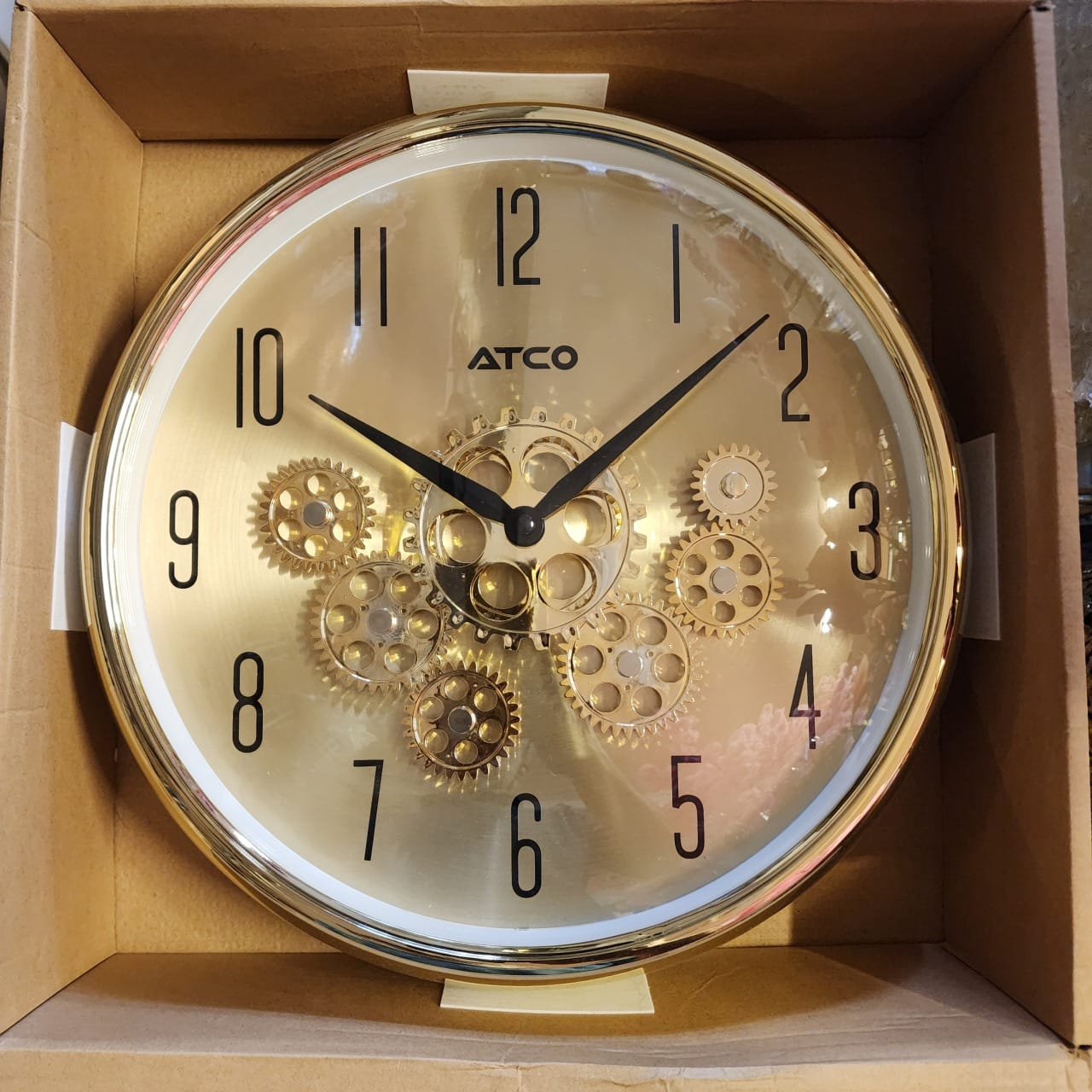 ATCO Gold Gear Wall Clock