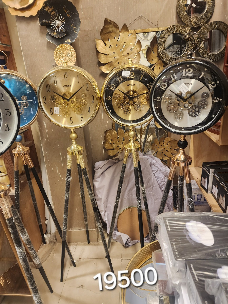 Tripod Gear Floor Clocks (or Tripod Steampunk Floor Clocks)