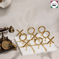 3D Brass Tic-Tac-Toe Set