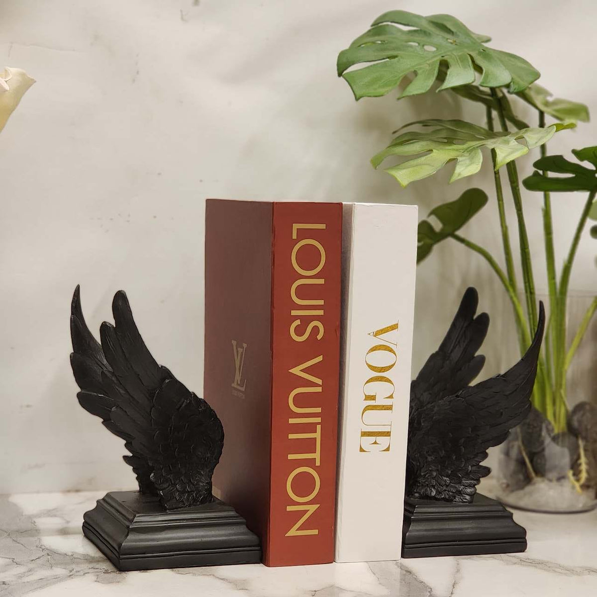 Black Angel Wings Bookends