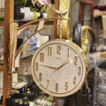 Double-Sided Wall Clock or a Hanging Station Clock