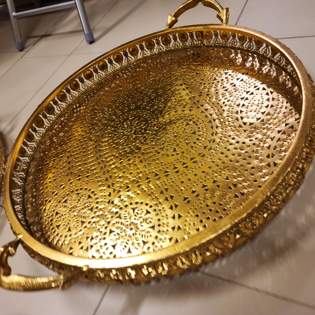 Decorative Brass/Gold Metal Serving Trays