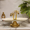 Tropical Palm Tree Pedestal Decorative Tray