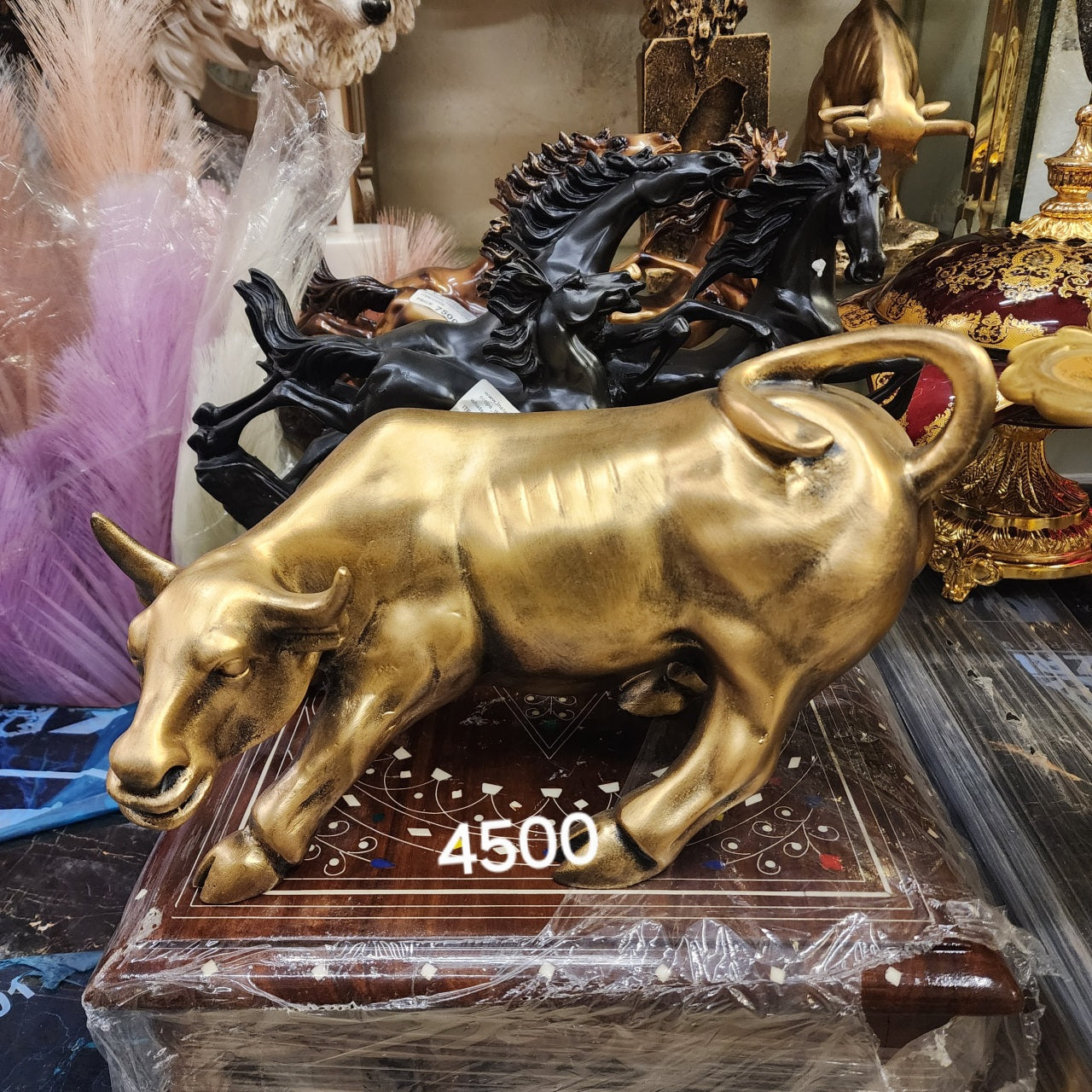 Golden Bull Figurine