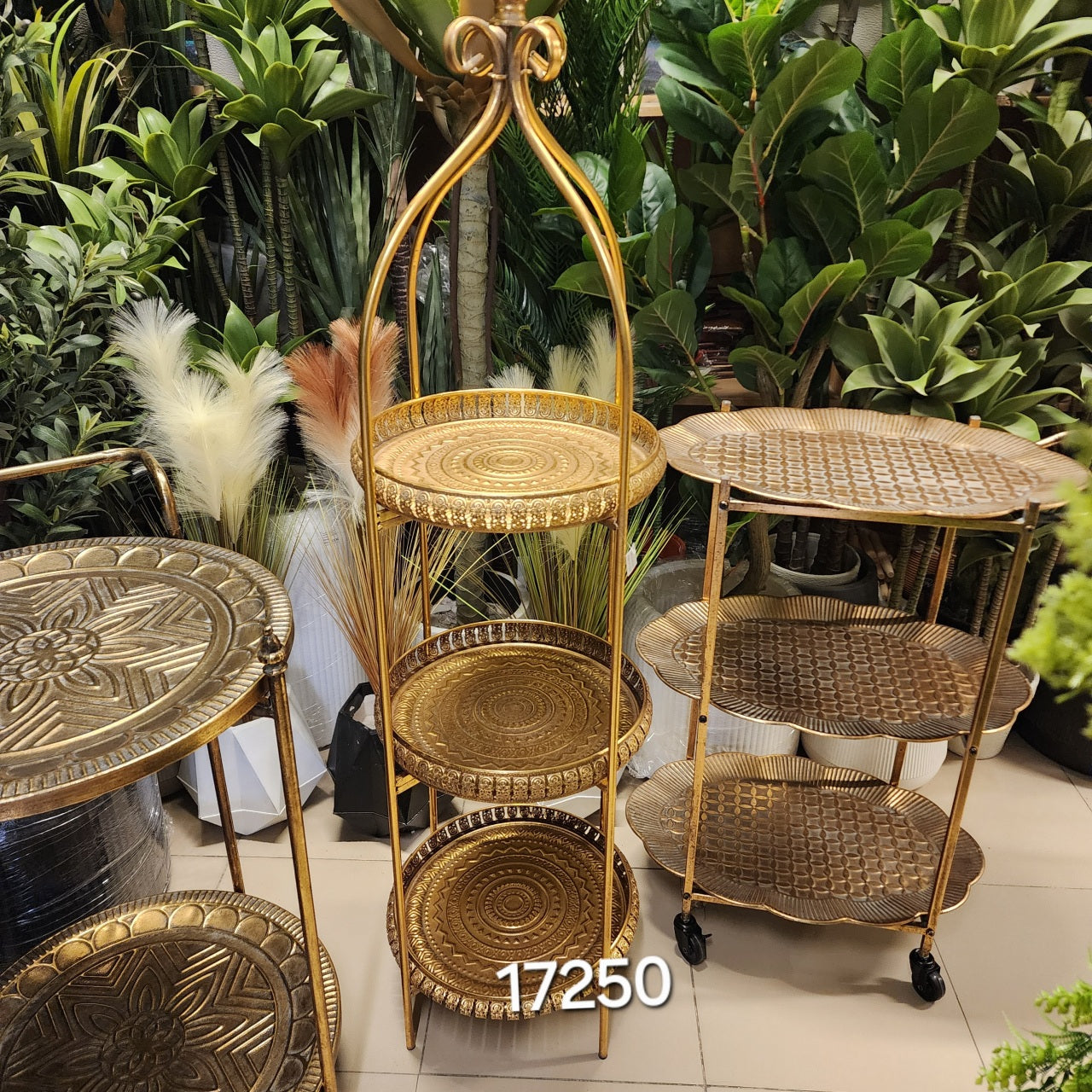 Ornate metal plant stand