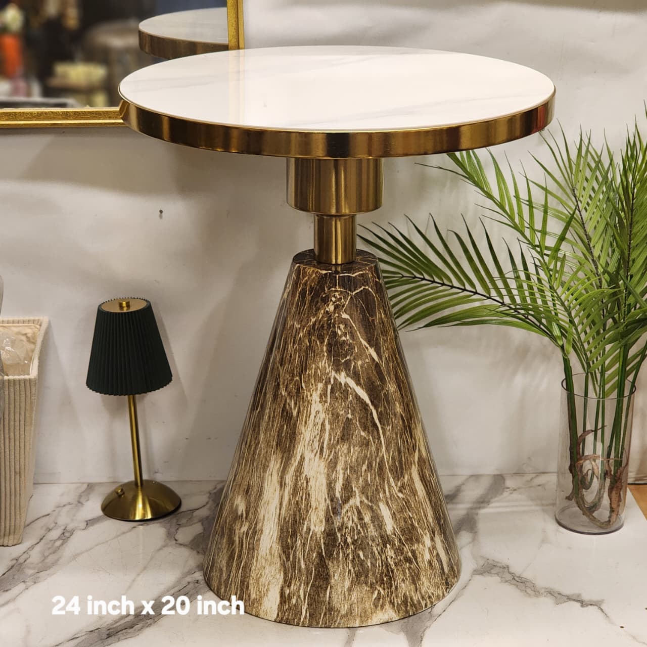 modern luxury marble pedestal side table