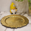 gold textured reef charger plate