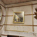 Square Gold Sunburst Mirror