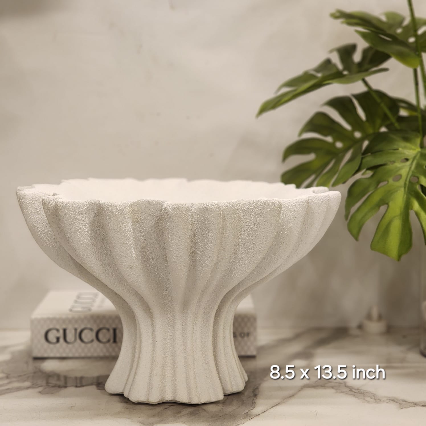 Fluted Pedestal Fruit Bowl