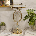 crystal-embellished gold accent table