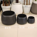 fluted round planters