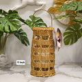 Wicker Candle Lantern with solar charging