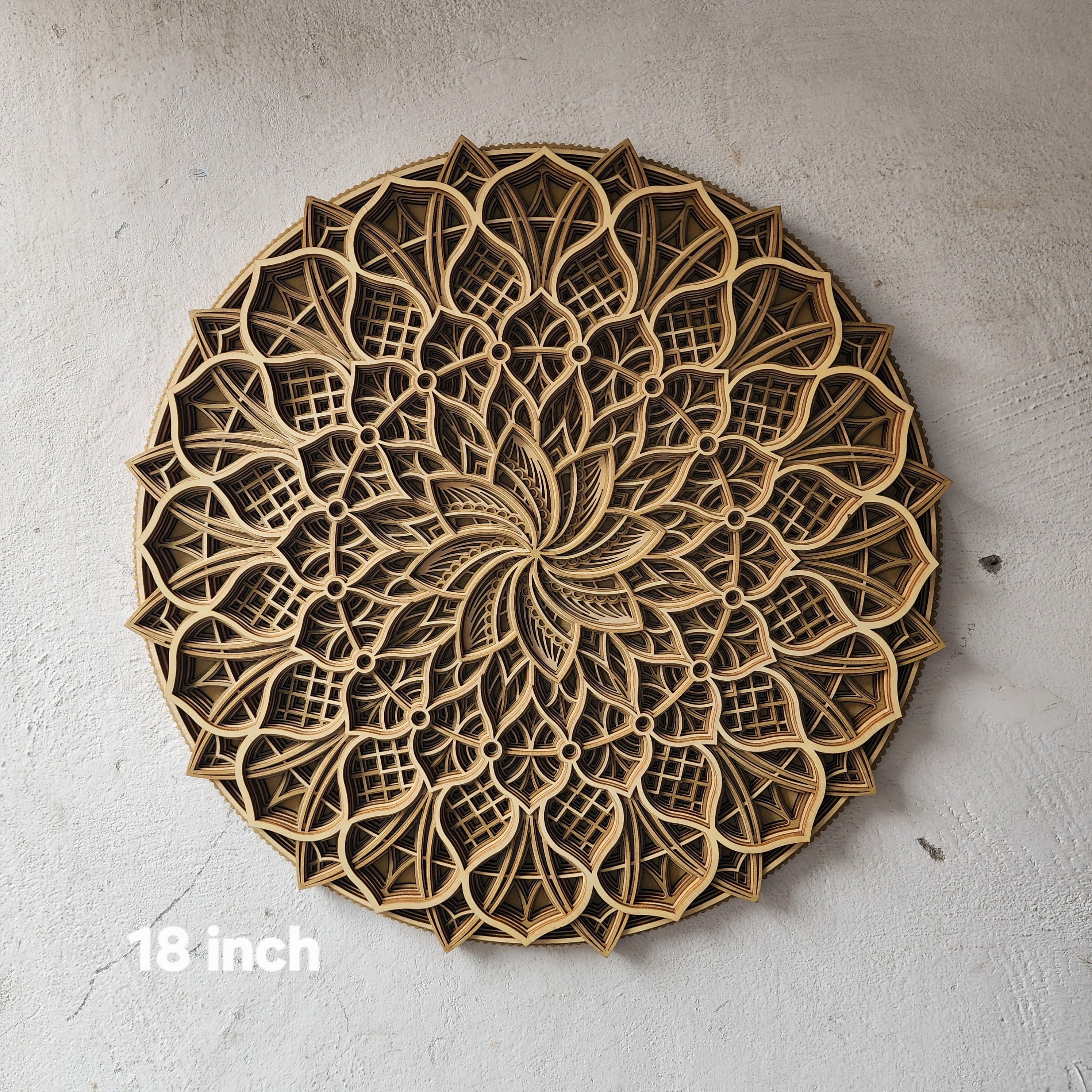 Layered Wooden Mandala Wall Art