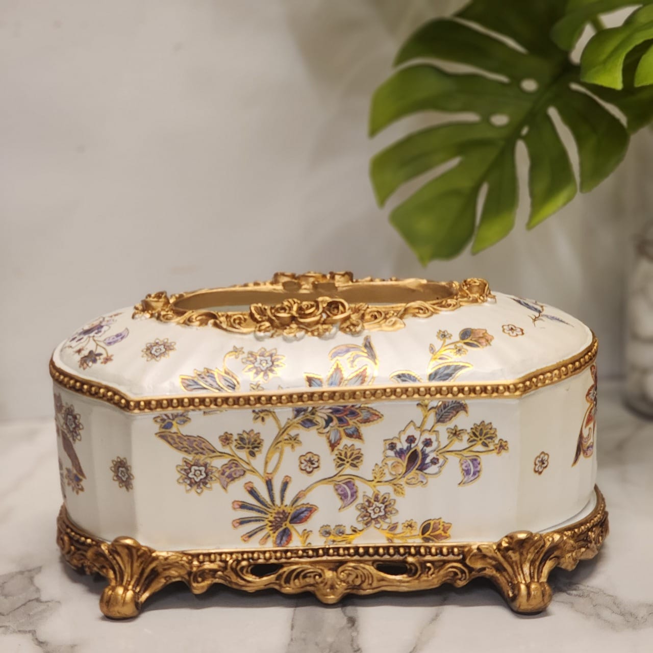 Vintage-Style Porcelain Tissue Box Cover