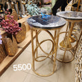 Gold metal nesting side table