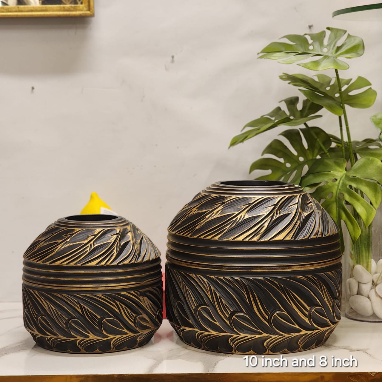 decorative vases or urn-style pots