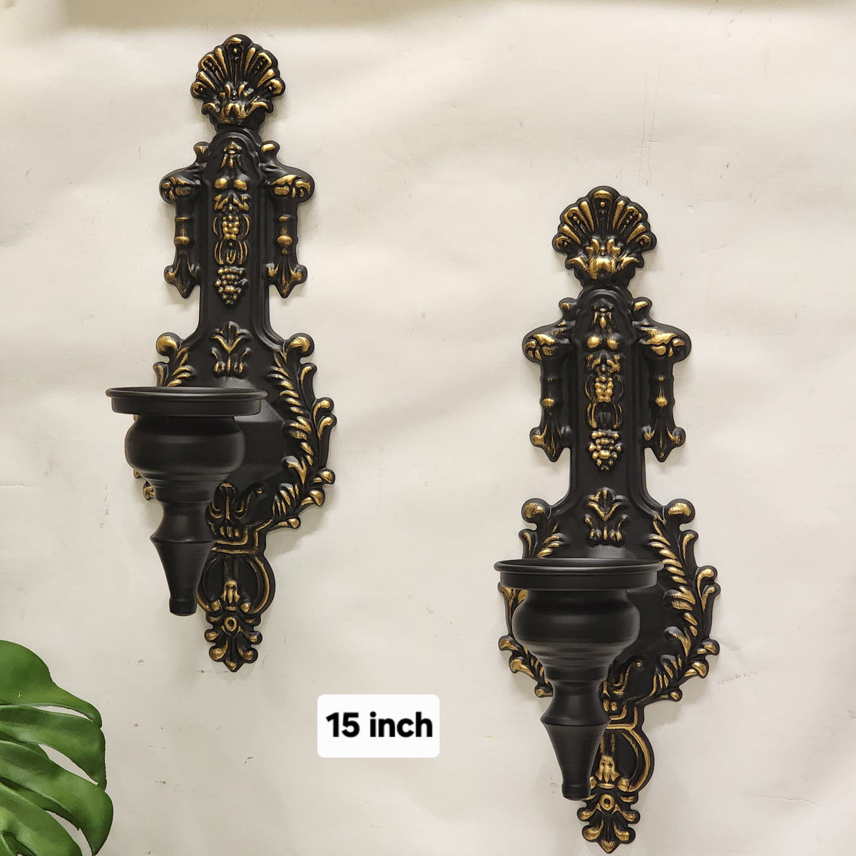 vintage-style ornamental candle wall sconces