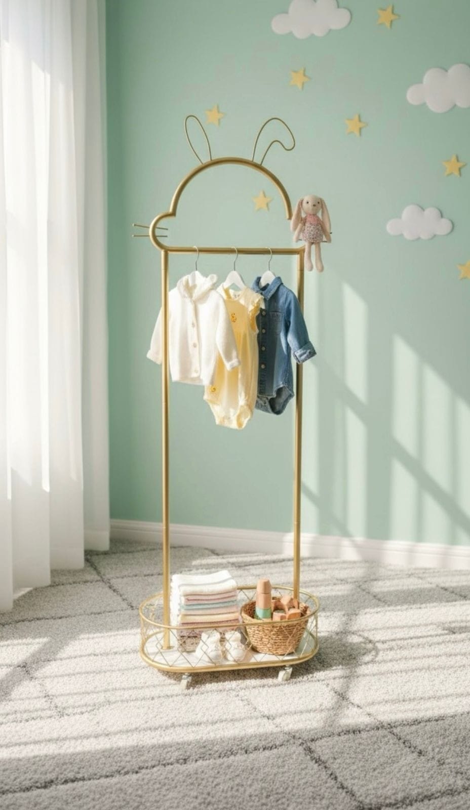 Bunny-Themed Garment Rack