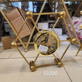 Gold Geometric Hexagonal Table Clock
