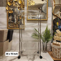 4-tier clear acrylic rolling storage cart