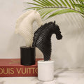 modern ribbed horse showpiece