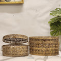antique-style metal filigree vanity box