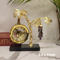 Vintage-Style Amethyst Grape Vine Table / Mantel Clock