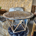 Geometric Pedestal Round Dining Table