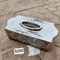 Silver Mirror Glass Tissue Box