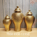 Gold Fish Scale Ginger Jars