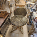 folding metal tray table