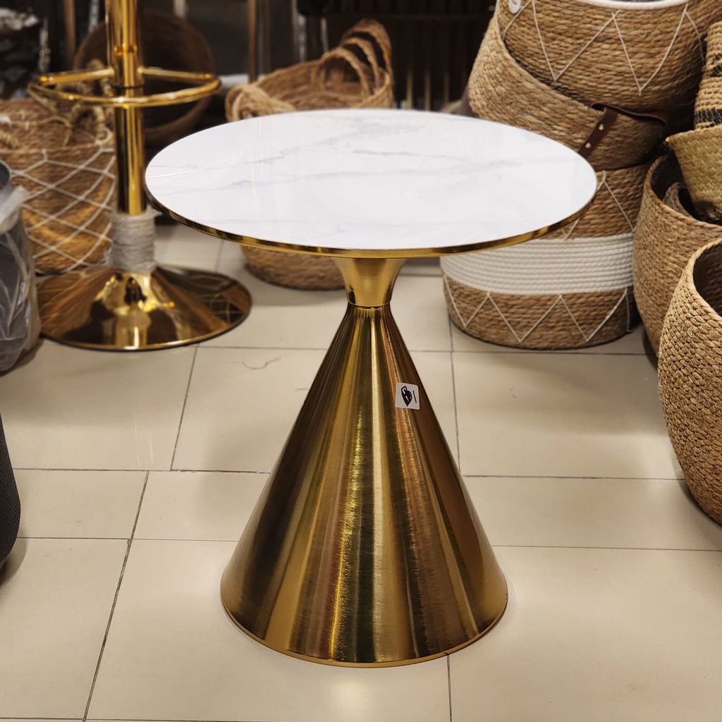 Marble Top Pedestal Side Table