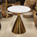 Marble Top Pedestal Side Table