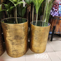Ribbed Metal Display Tables