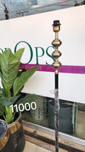 Tall Brass and Black Floor Lamp