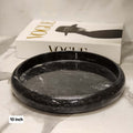 Black Marble Round Decorative Tray