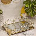 crystal-embellished mirrored vanity tray